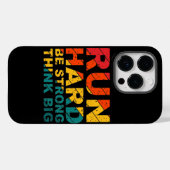 Draag hard, wees sterk, denk groot motivatie Case-Mate iPhone case (Achterkant (horizontaal))