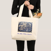Draag het Blauwe Wilde Patroon altijd Grote Tote Bag (Voorkant (product))