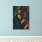 Draag het Kruis Canvas Afdruk (Insitu (Houten vloer))