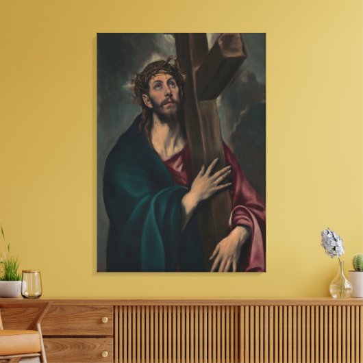 Draag het Kruis Canvas Afdruk (Insitu (Woonkamer))