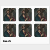 Draag het Kruis Vierkante Sticker (Vel)