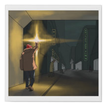 Draag het licht in de duistere Christelijke kunst