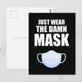 Draag het masker briefkaart (Voorkant / Achterkant)