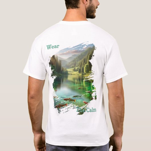 Draag het rustige Scenic Trout Lake T-shirt (Achterkant)