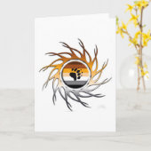 Draag het Wenskaart van de Werveling Kaart (Gele Bloem)