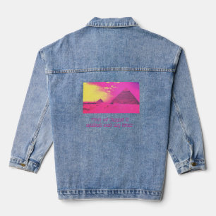 Draag het woord of niet denim jacket