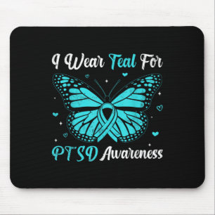 Draag Ik heb Blauwgroen voor PTSS Awareness Butter Muismat