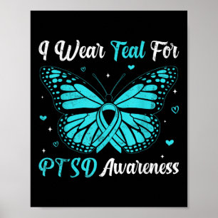 Draag Ik heb Blauwgroen voor PTSS Awareness Butter Poster