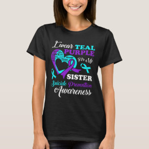 Draag Ik heb Paarse Blauwgroen voor mijn zusje zel T-shirt