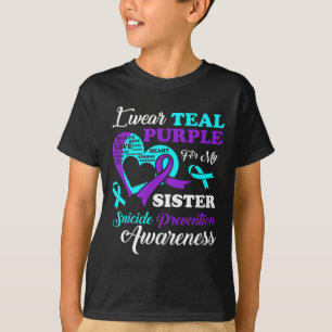 Draag Ik heb Paarse Blauwgroen voor mijn zusje zel T-shirt