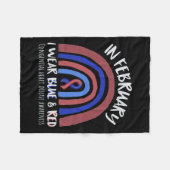 Draag in februari hartziekte bewustzijn fleece deken (Voorkant (Horizontaal))