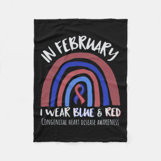 Draag in februari hartziekte bewustzijn fleece deken