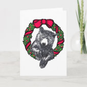 draag in kroon feestdagen kaart (Voorkant)