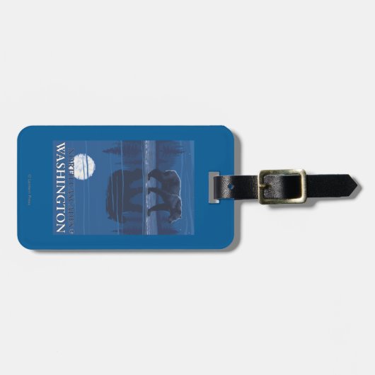 Draag in Maanlicht - de Cascades van het Noorden, Bagagelabel (Voorkant horizontaal)