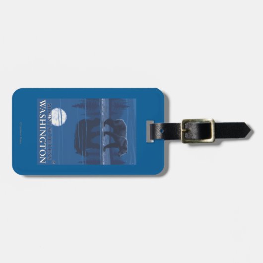 Draag in Maanlicht - zet St. Helens op, Bagagelabel (Voorkant horizontaal)