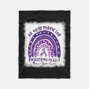 Draag in mei Paarse fibromyalgie bewustzijn Gnoom  Fleece Deken