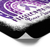 Draag in mei Paarse fibromyalgie bewustzijn Gnoom  Poster (Hoek)