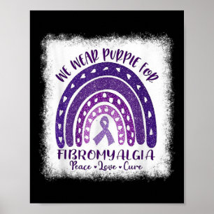 Draag in mei Paarse fibromyalgie bewustzijn Gnoom  Poster