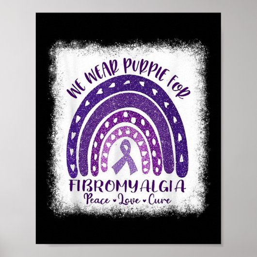 Draag in mei Paarse fibromyalgie bewustzijn Gnoom  Poster (Voorkant)