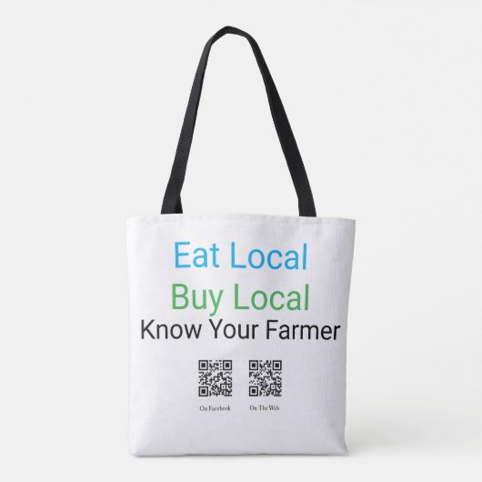 Draag je boerderij verse waren! tote bag (Achterkant)