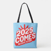 Draag je dromen: het geloof van 2025 tote bag (Achterkant)