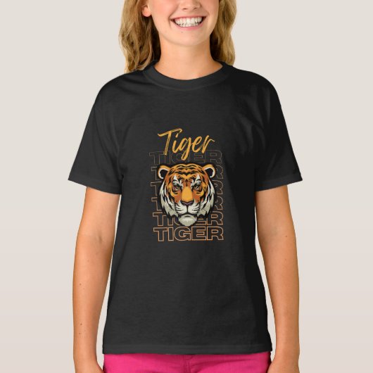 Draag je favoriete wilde dier, TIGER T-shirt (Voorkant)