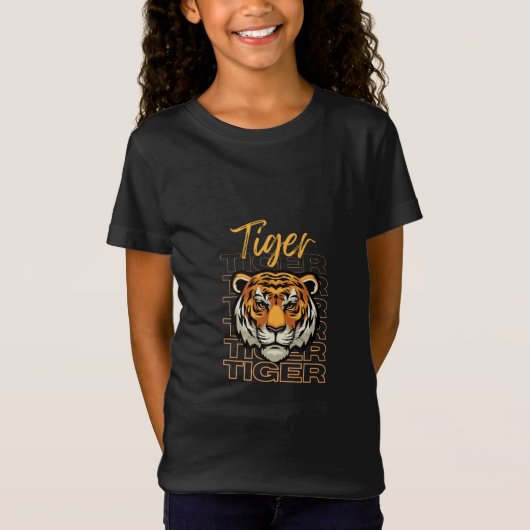 Draag je favoriete wilde dier, TIGER T-shirt (Voorkant)