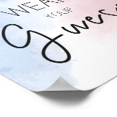 Draag je gok gender reveal party poster (Hoek)