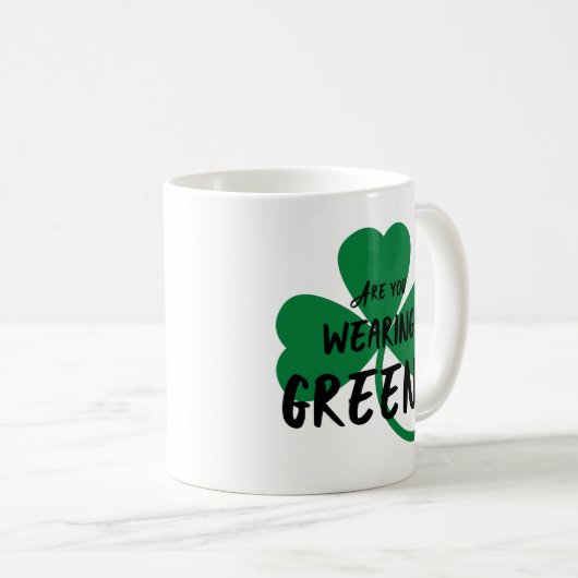 Draag je groen? Shamrock Mok (Voorkant rechts)