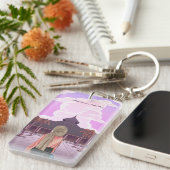 Draag je herinneringen overal mee naartoe sleutelhanger (Voorkant Rechts)