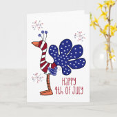 Draag je kleuren met trots 4 juli kaart (Gele Bloem)