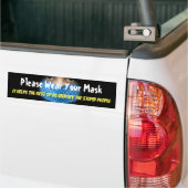 Draag je masker stom bumpersticker (Op Truck)