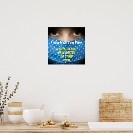Draag je masker stom poster (Keuken)