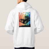 Draag je sport, auto Racing Hoodie (Achterkant)