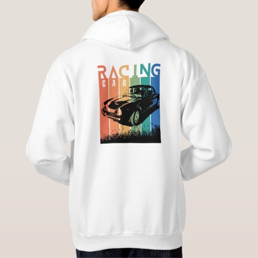 Draag je sport, auto Racing Hoodie (Achterkant)