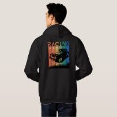 Draag je sport, auto Racing Hoodie (Achterkant volledig)