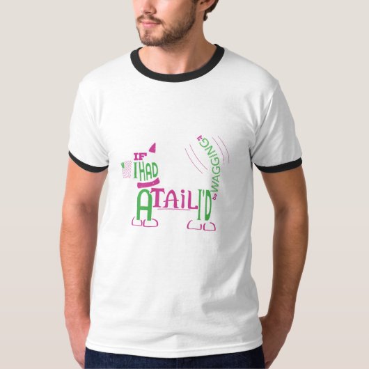Draag je staart! t-shirt (Voorkant)