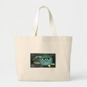 "Draag je wereld in stijl." Grote Tote Bag (Voorkant)