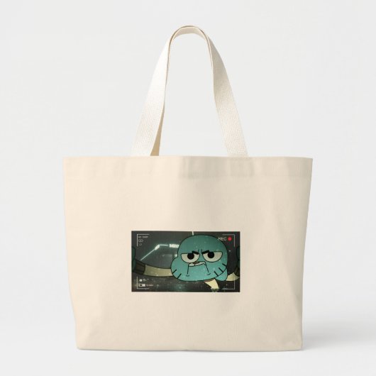 "Draag je wereld in stijl." Grote Tote Bag (Voorkant)
