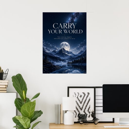 Draag Je Wereld Poster (Thuiskantoor)