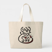 Draag je zonde trots grote tote bag (Achterkant)