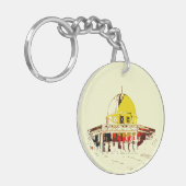 Draag Jeruzalem met je mee: Dome of the Rock Trave Sleutelhanger (Voorkant Links)