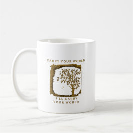 Draag Jouw Wereld – Gouden Design Koffiemok