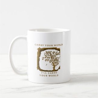 Draag Jouw Wereld – Gouden Design Koffiemok
