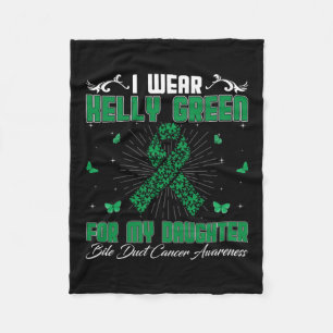 Draag Kelly Green voor galwegkanker bij dochter AW Fleece Deken