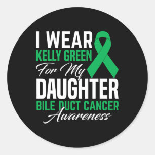 Draag Kelly Green voor mijn dochter galwegkanker Ronde Sticker