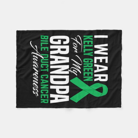 Draag Kelly Green voor mijn opa galwegkanker A Fleece Deken (Voorkant (Horizontaal))