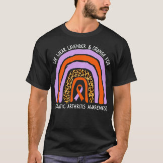 Draag lavendel&Oranje regenboogontsteking Artritis T-shirt