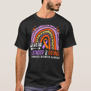 Draag lavender Oranje regenboogschieten Artritis A T-shirt