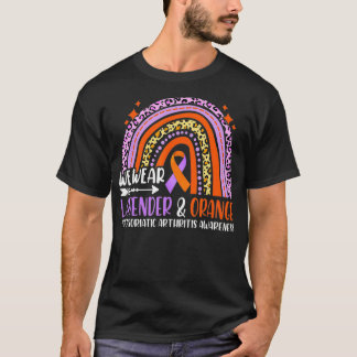 Draag lavender Oranje regenboogschieten Artritis A T-shirt